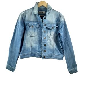Pistola Light Wash Denim Trucker Jacket retro western Y2K 90s sz S